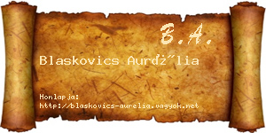 Blaskovics Aurélia névjegykártya